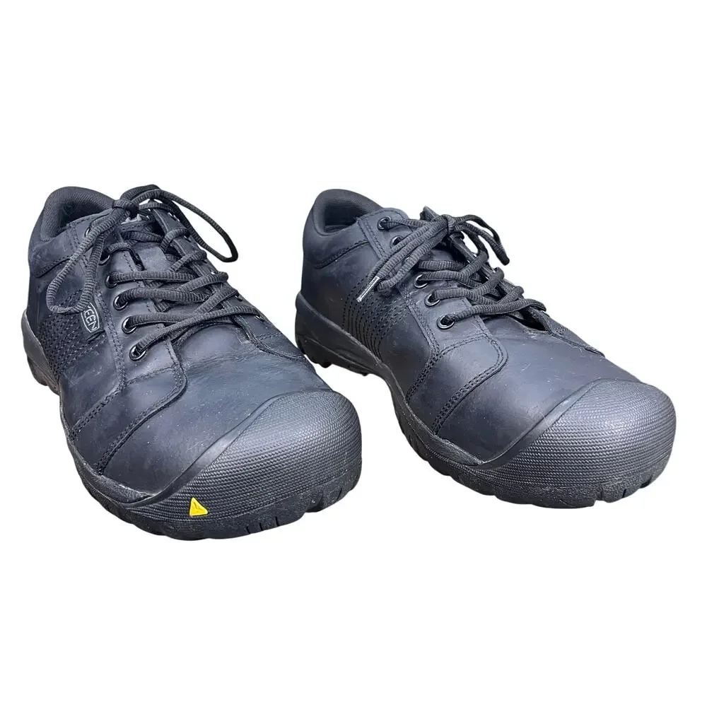 Keen Utility Black Steel Toe Slip Resistant Wide Work Shoes Size 10.5 EE